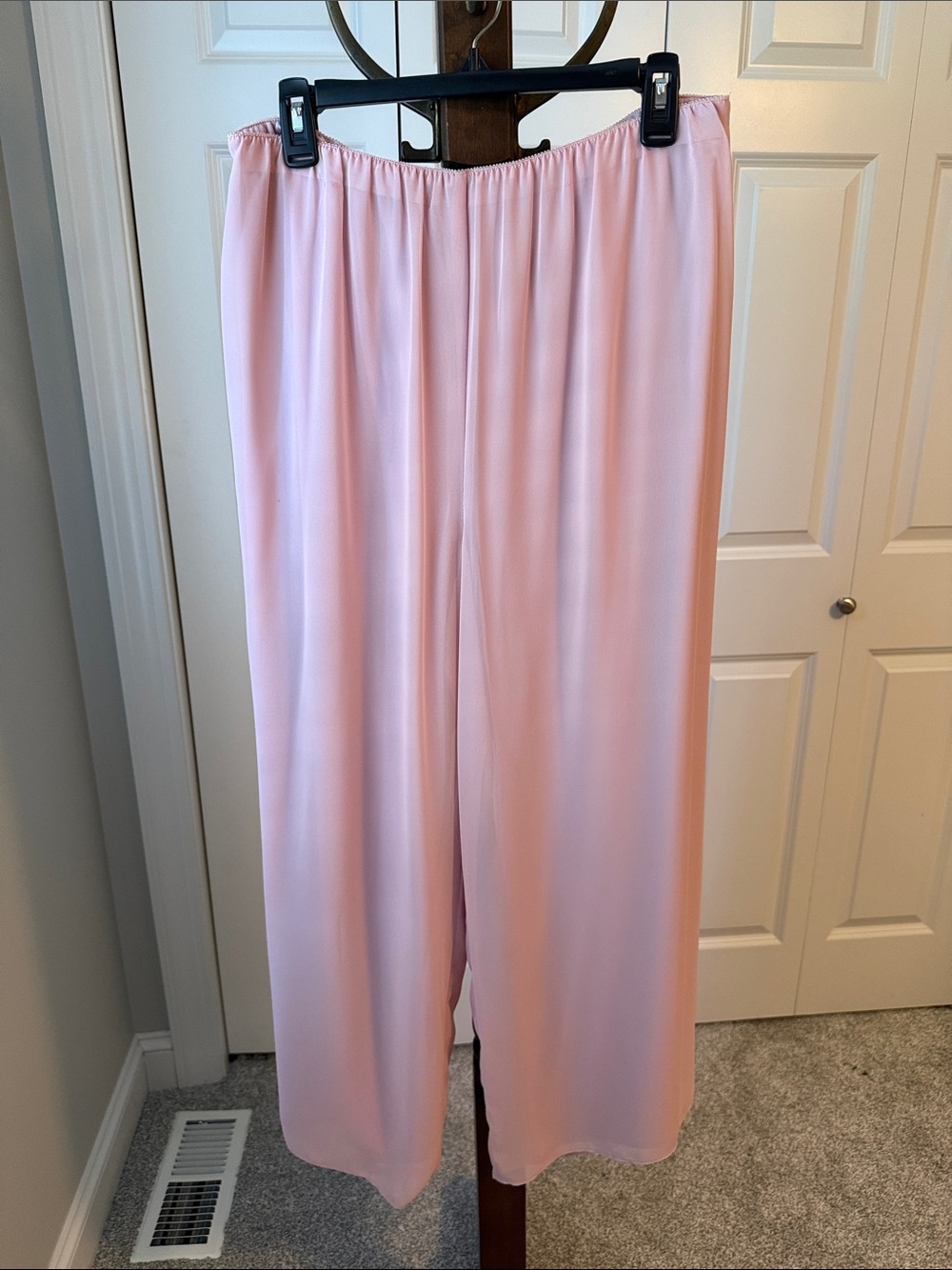 Alex Evenings Blush Rose Wide-Leg Pull-On Pants